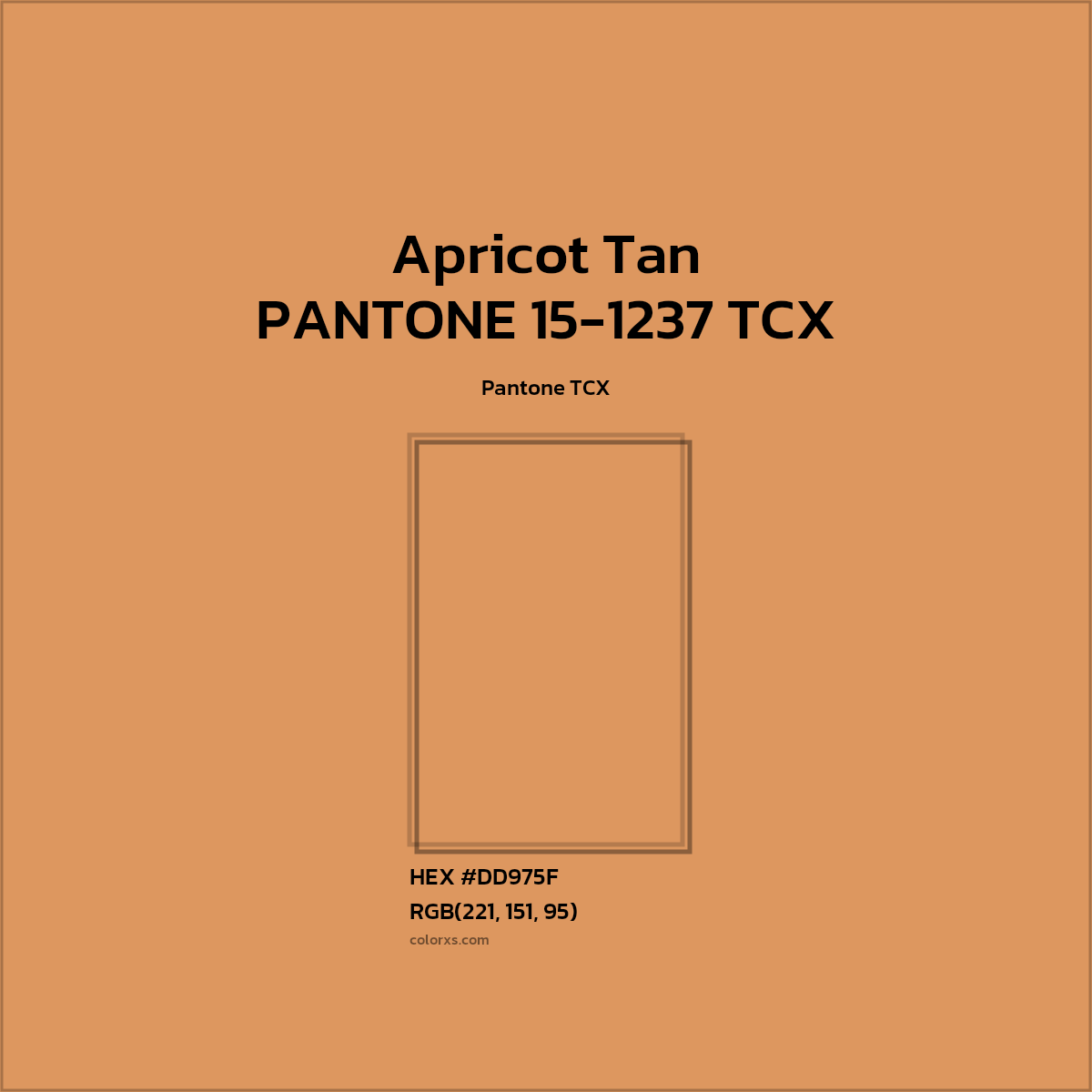 HEX #DD975F PANTONE 15-1237 TCX - Apricot Tan CMS Pantone TCX - Color Code