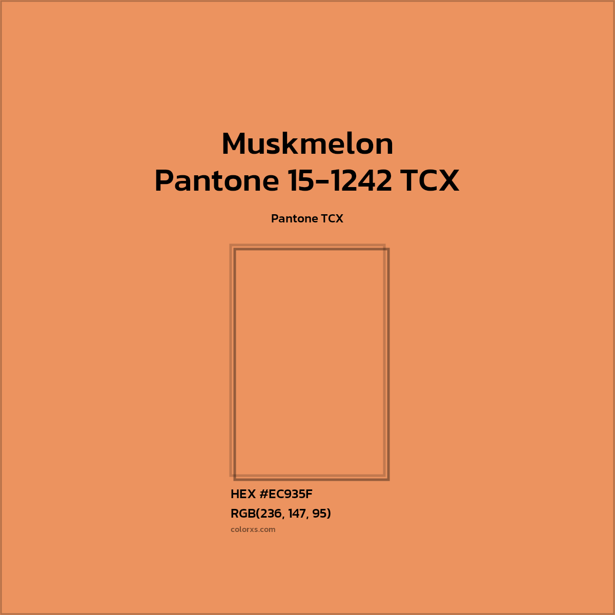 HEX #EC935E Pantone 15-1242 TCX - Muskmelon CMS Pantone TCX - Color Code