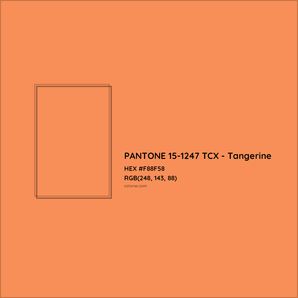 HEX #F88F58 PANTONE 15-1247 TCX - Tangerine CMS Pantone TCX - Color Code