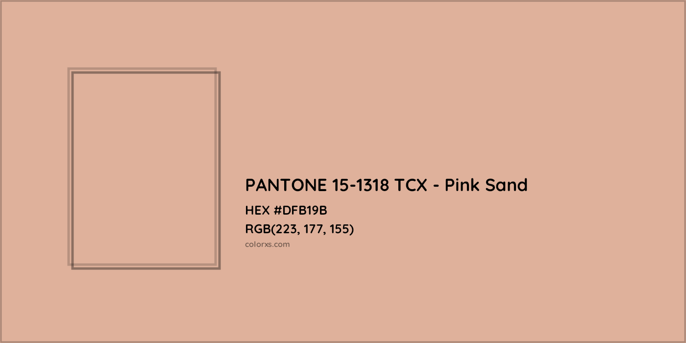 HEX #DFB19B PANTONE 15-1318 TCX - Pink Sand CMS Pantone TCX - Color Code