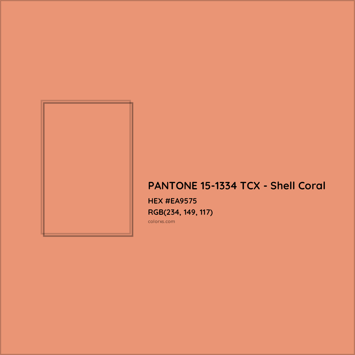 HEX #EA9575 PANTONE 15-1334 TCX - Shell Coral CMS Pantone TCX - Color Code