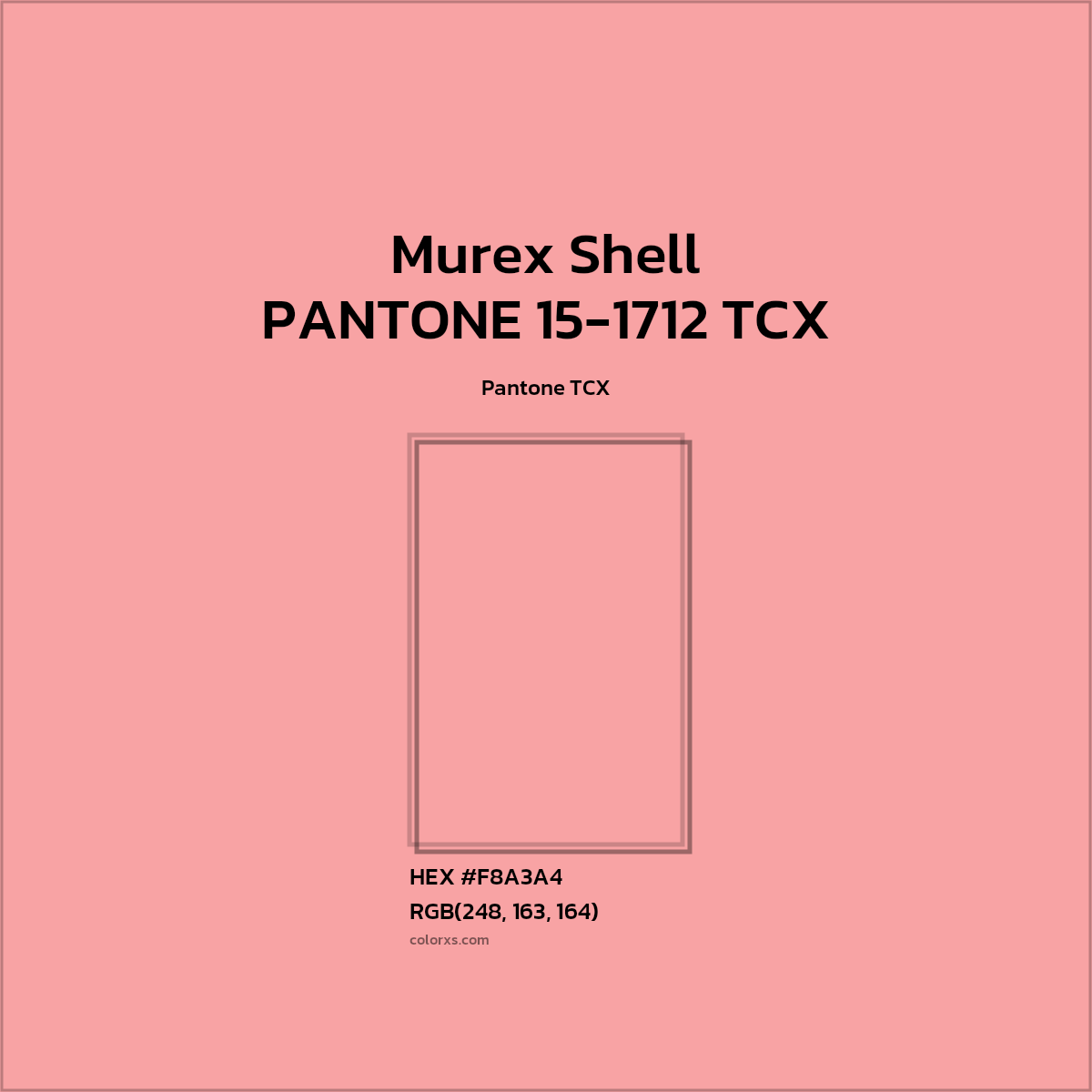 HEX #F8A3A4 PANTONE 15-1712 TCX - Murex Shell CMS Pantone TCX - Color Code