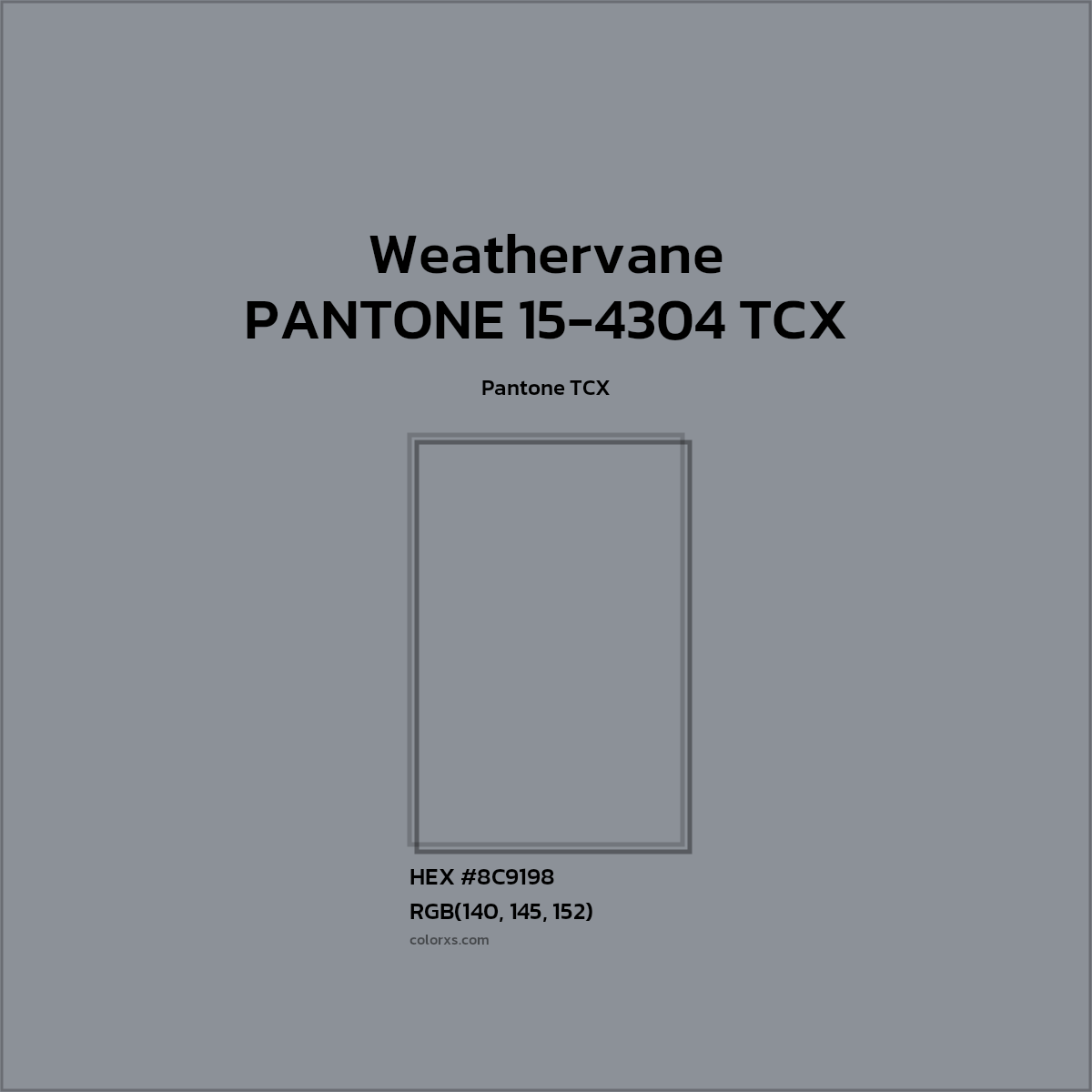 HEX #8B9198 PANTONE 15-4304 TCX - Weathervane CMS Pantone TCX - Color Code