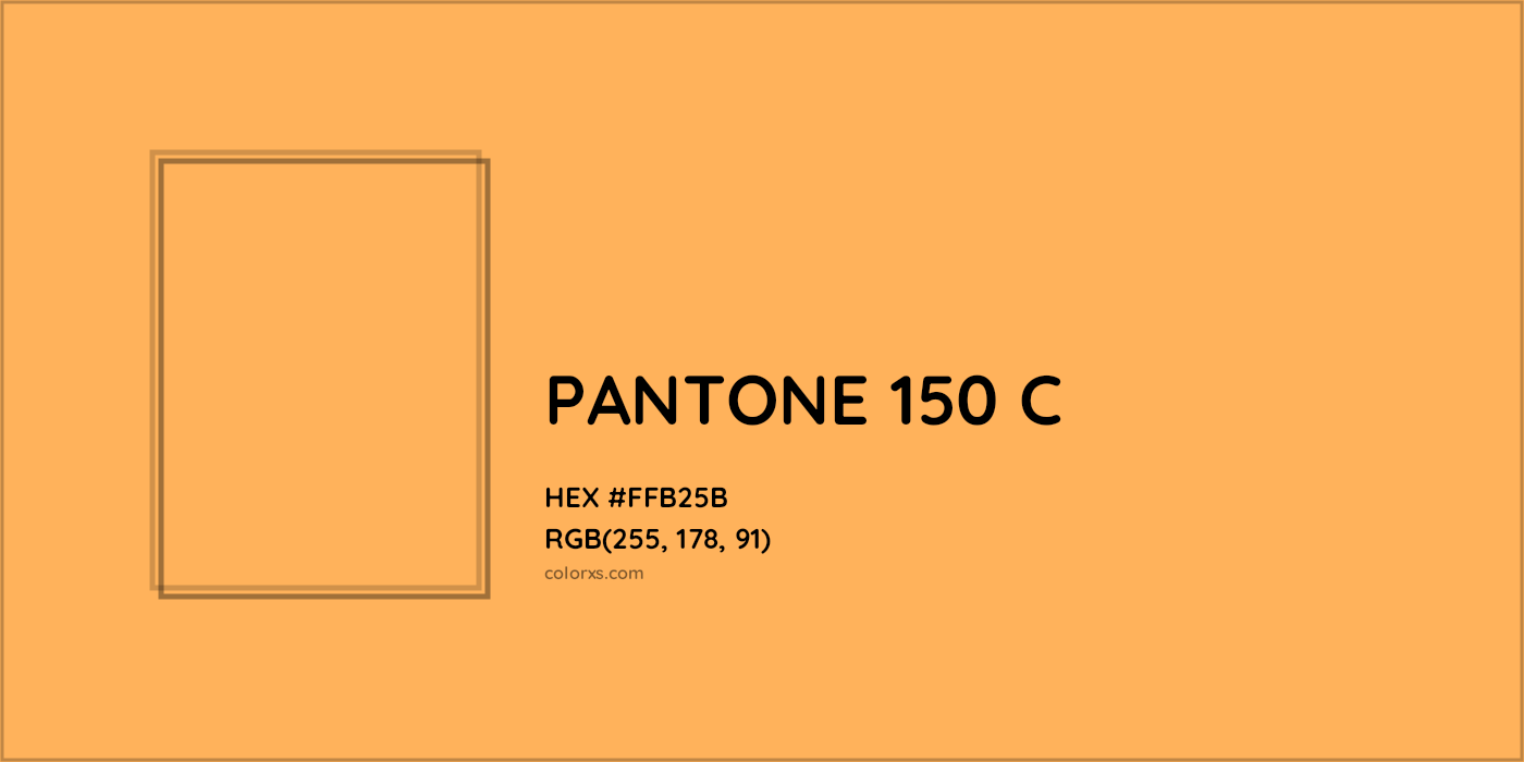 HEX #FFB25B PANTONE 150 C CMS Pantone PMS - Color Code