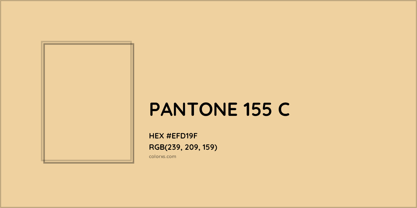 HEX #EFD19F PANTONE 155 C CMS Pantone PMS - Color Code