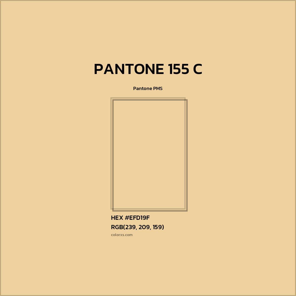 HEX #EFD19F PANTONE 155 C CMS Pantone PMS - Color Code