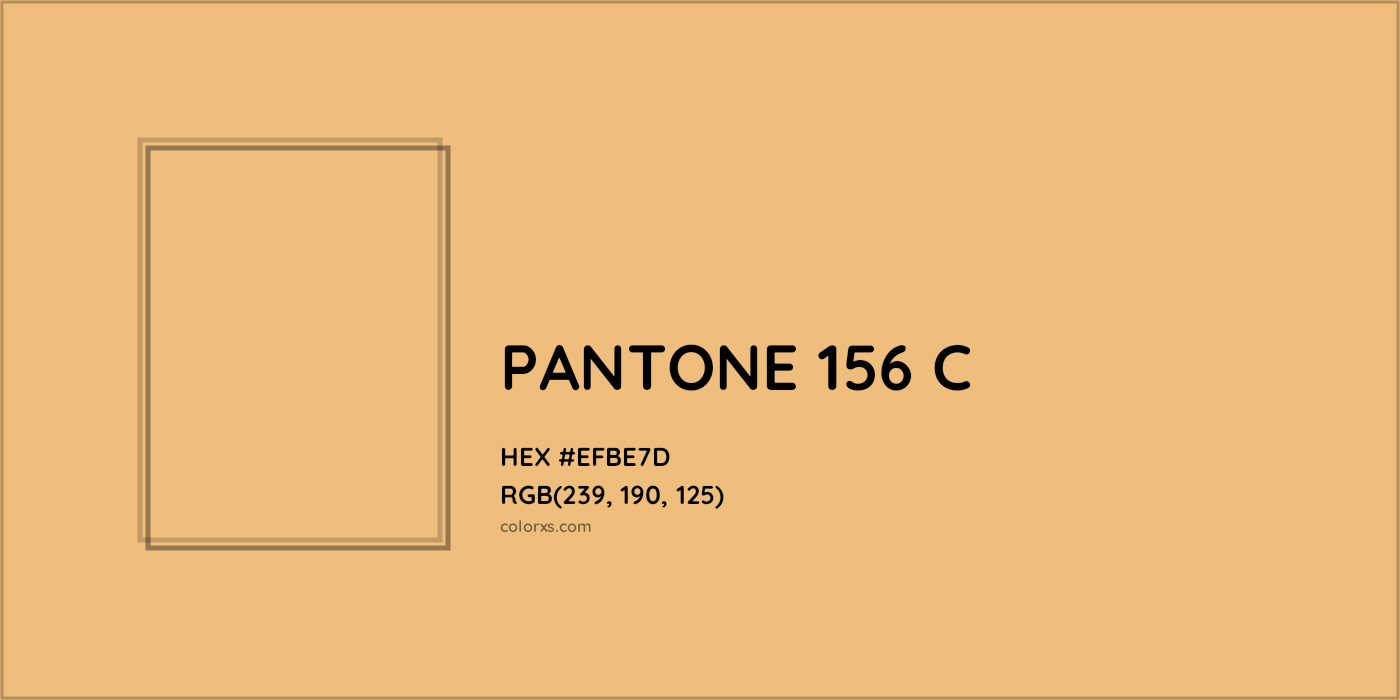 HEX #EFBE7D PANTONE 156 C CMS Pantone PMS - Color Code