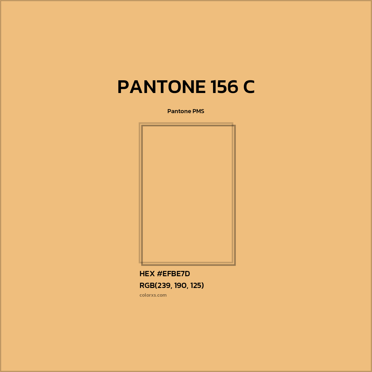 HEX #EFBE7D PANTONE 156 C CMS Pantone PMS - Color Code