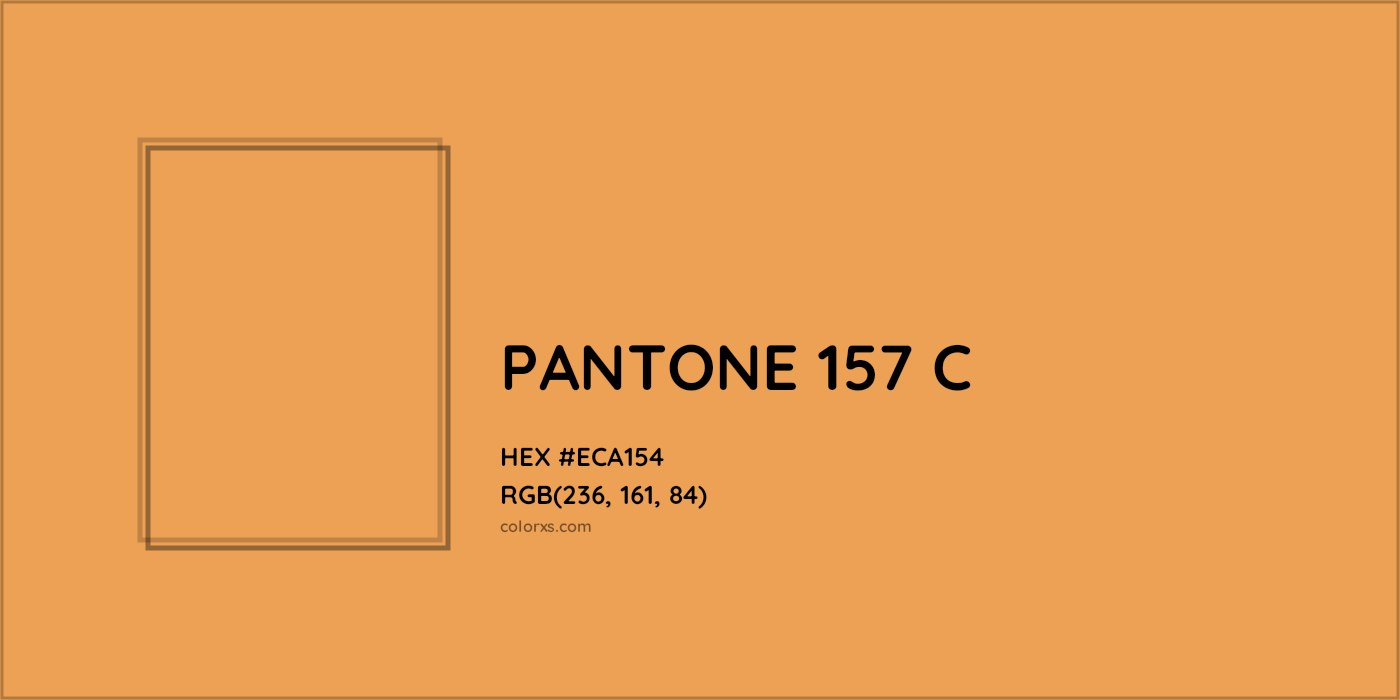 HEX #ECA154 PANTONE 157 C CMS Pantone PMS - Color Code
