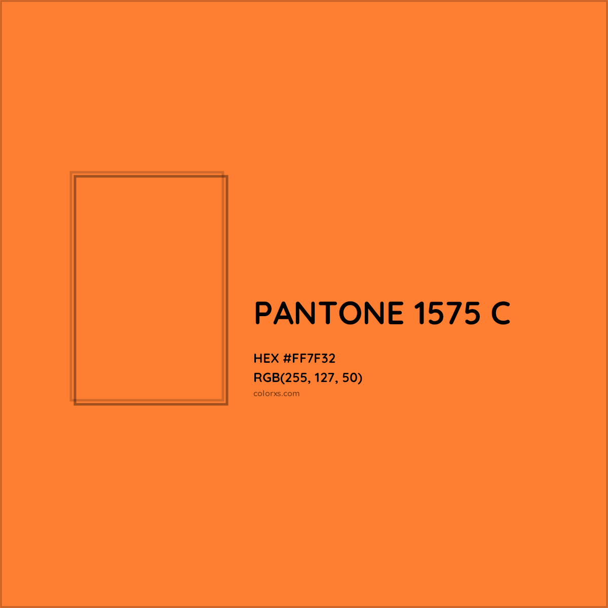 HEX #FF7F32 PANTONE 1575 C CMS Pantone PMS - Color Code