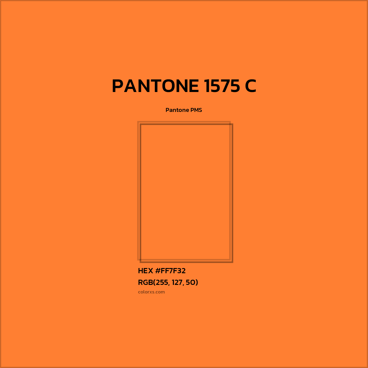 HEX #FF7F32 PANTONE 1575 C CMS Pantone PMS - Color Code