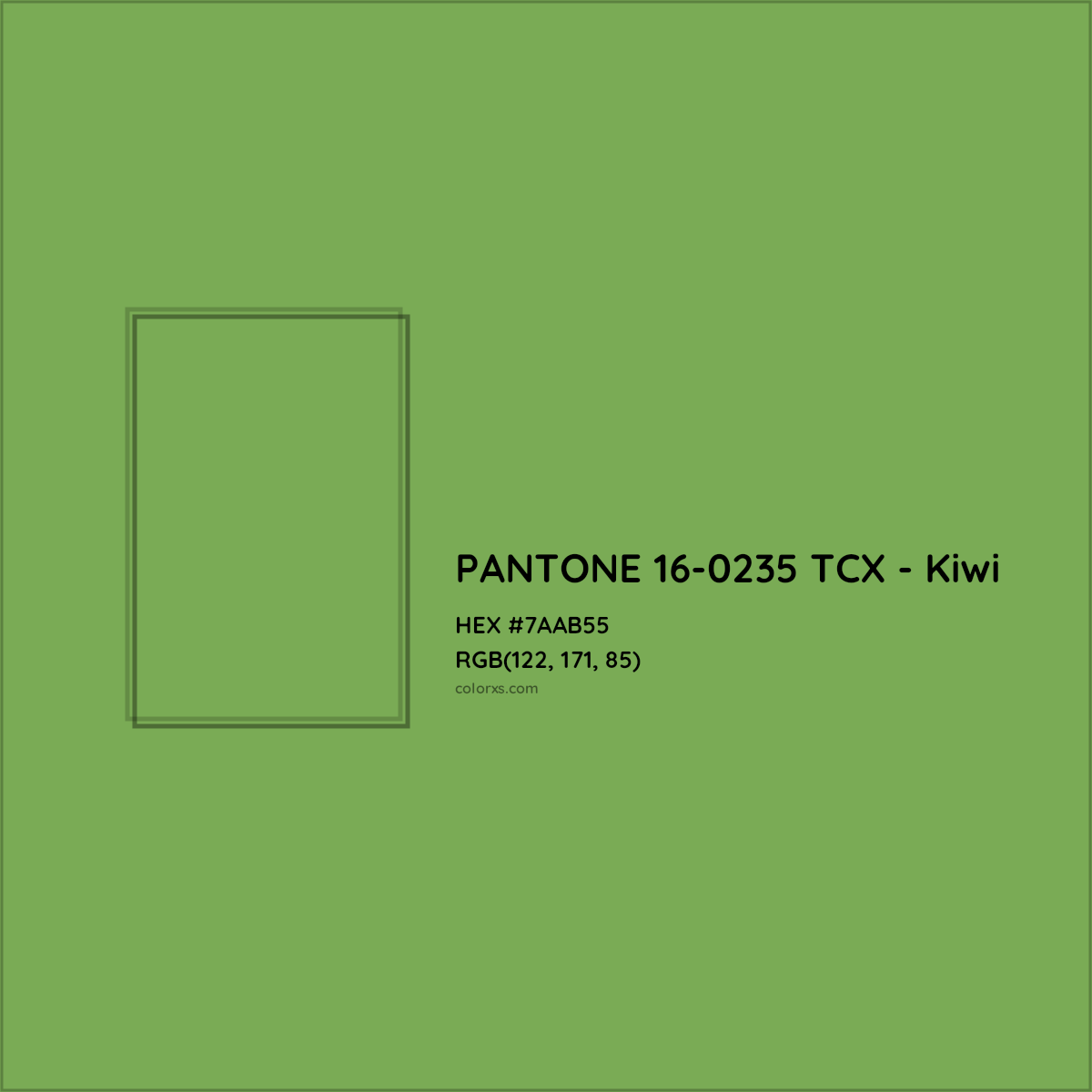 HEX #7AAB55 PANTONE 16-0235 TCX - Kiwi CMS Pantone TCX - Color Code