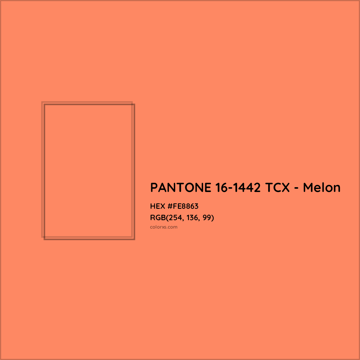 HEX #FE8863 PANTONE 16-1442 TCX - Melon CMS Pantone TCX - Color Code
