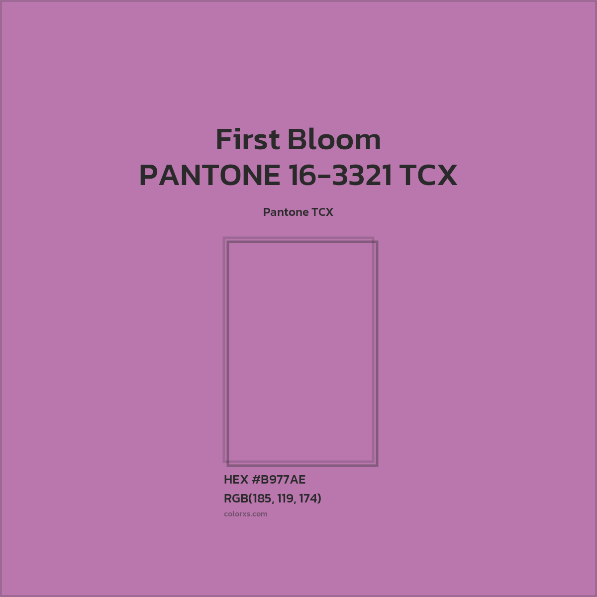 HEX #B977AE PANTONE 16-3321 TCX - First Bloom CMS Pantone TCX - Color Code