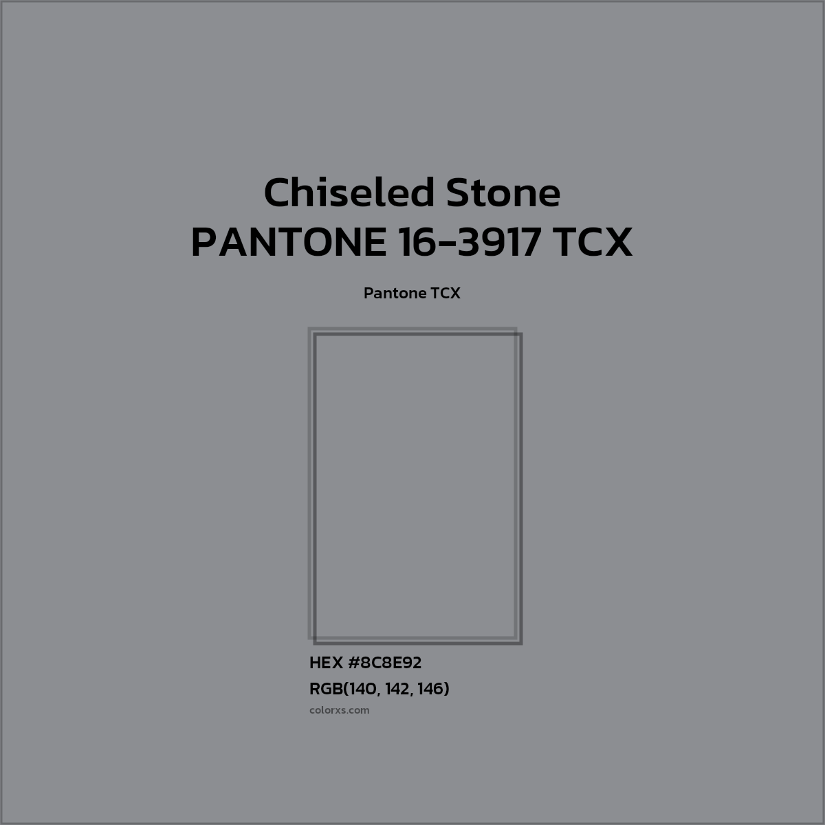 HEX #8C8E92 PANTONE 16-3917 TCX - Chiseled Stone CMS Pantone TCX - Color Code
