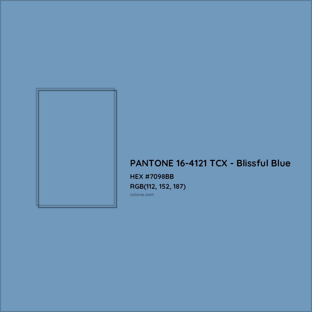 HEX #7098BB PANTONE 16-4121 TCX - Blissful Blue CMS Pantone TCX - Color Code