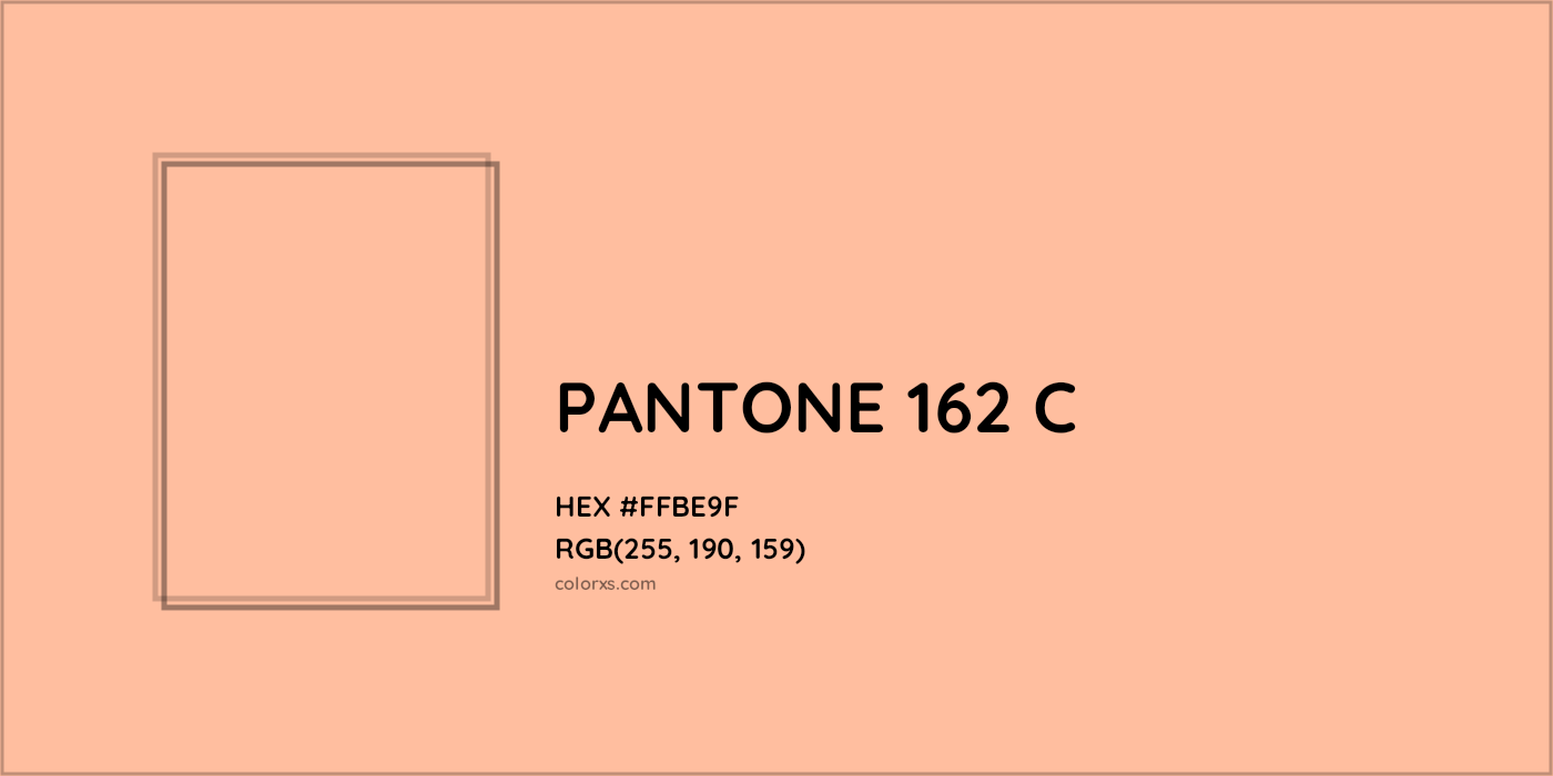 HEX #FFBE9F PANTONE 162 C CMS Pantone PMS - Color Code