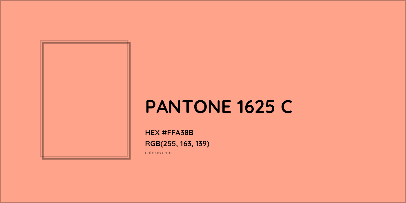 HEX #FFA38B PANTONE 1625 C CMS Pantone PMS - Color Code