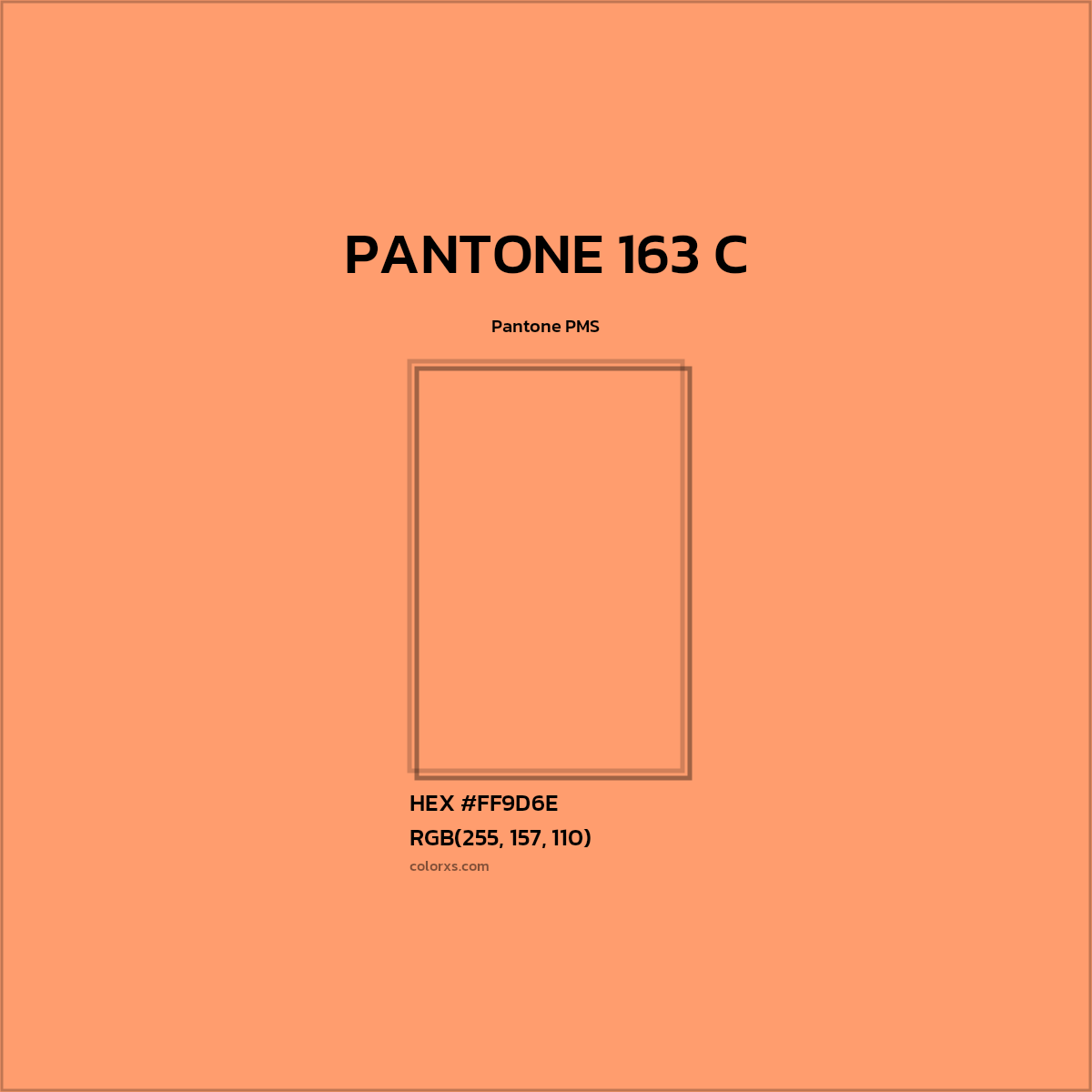 HEX #FF9D6E PANTONE 163 C CMS Pantone PMS - Color Code