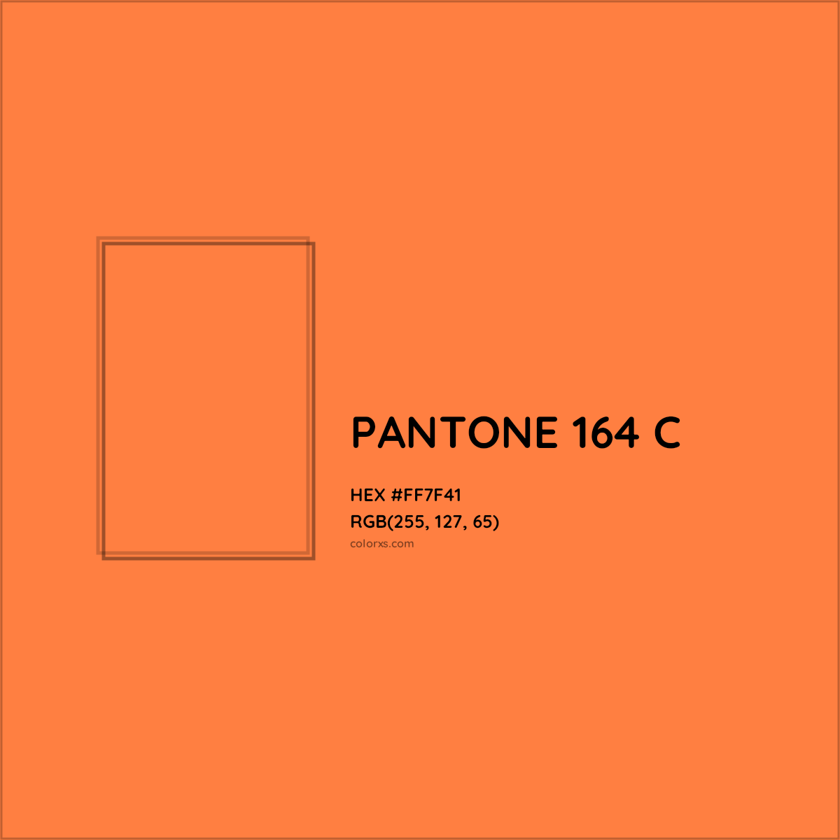HEX #FF7F41 PANTONE 164 C CMS Pantone PMS - Color Code