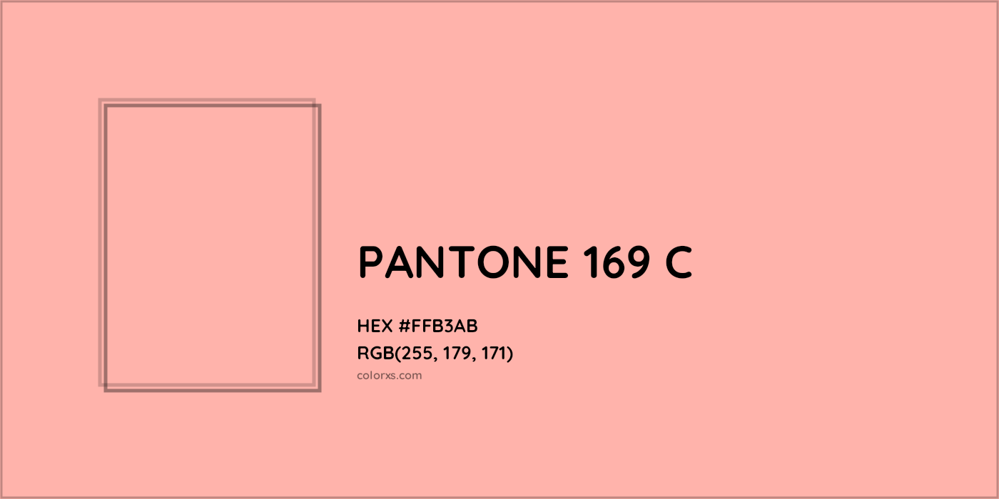 HEX #FFB3AB PANTONE 169 C CMS Pantone PMS - Color Code