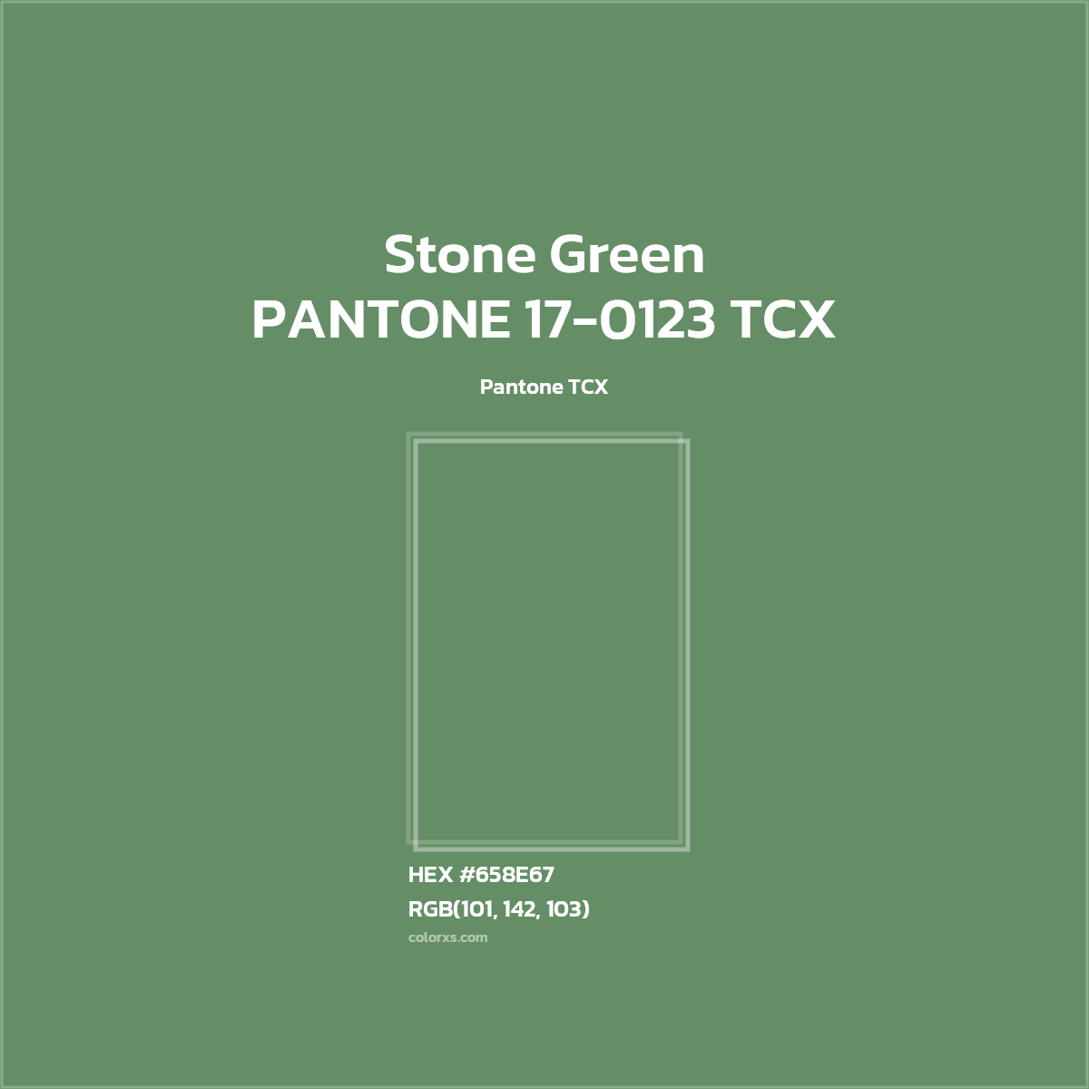 HEX #658E67 PANTONE 17-0123 TCX - Stone Green CMS Pantone TCX - Color Code
