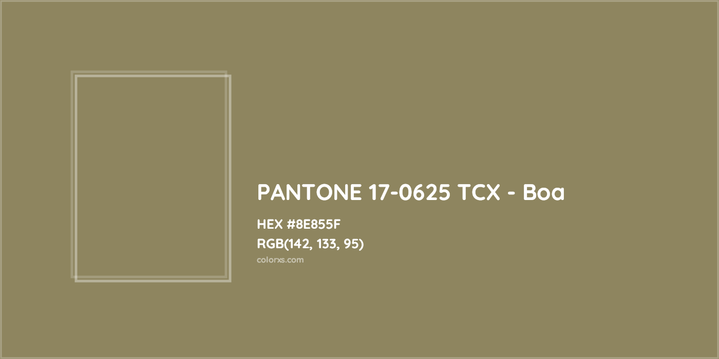 HEX #8E855F PANTONE 17-0625 TCX - Boa CMS Pantone TCX - Color Code
