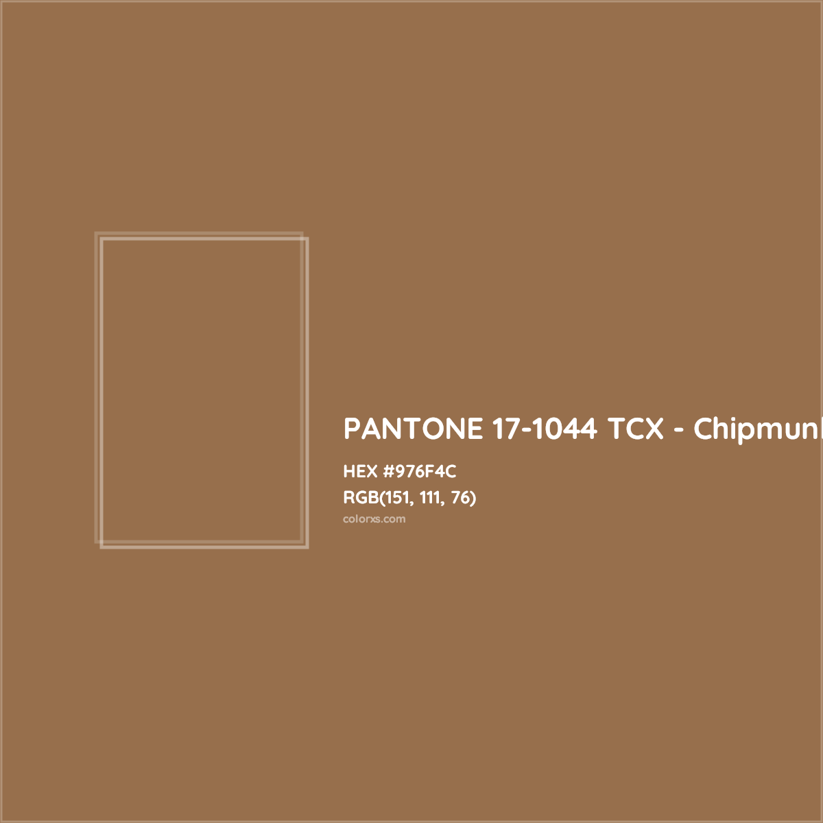 HEX #976F4C PANTONE 17-1044 TCX - Chipmunk CMS Pantone TCX - Color Code