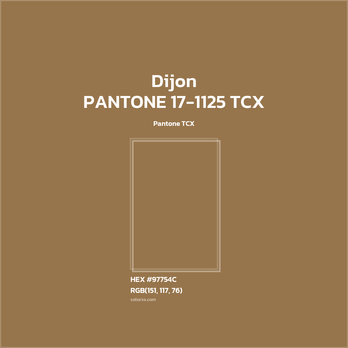 HEX #97754C PANTONE 17-1125 TCX - Dijon CMS Pantone TCX - Color Code
