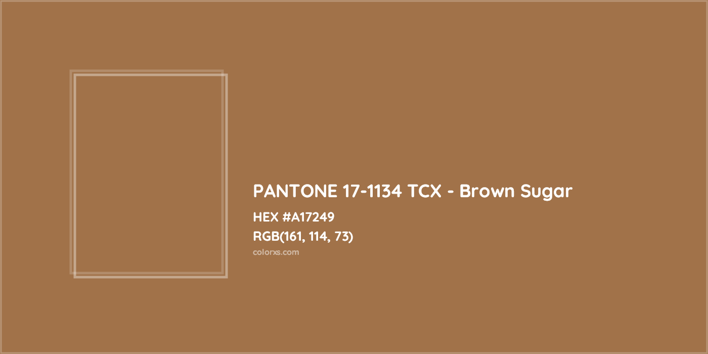 HEX #A17249 PANTONE 17-1134 TCX - Brown Sugar CMS Pantone TCX - Color Code