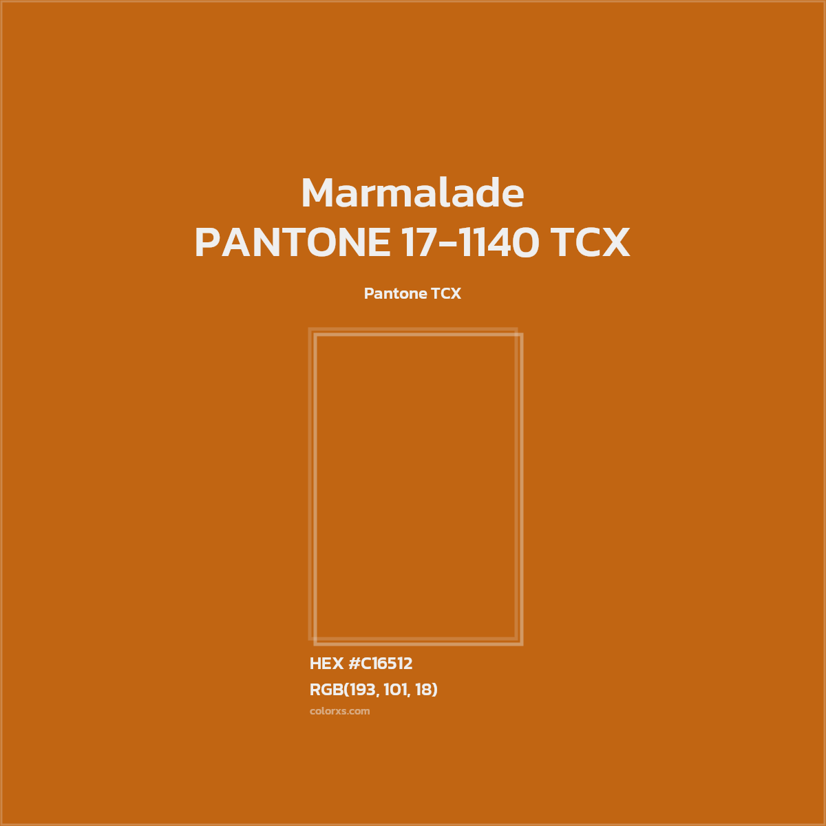 HEX #C16512 PANTONE 17-1140 TCX - Marmalade CMS Pantone TCX - Color Code
