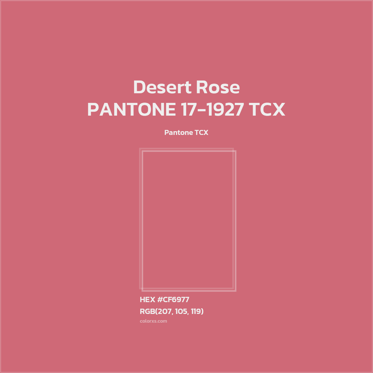 HEX #CF6977 PANTONE 17-1927 TCX - Desert Rose CMS Pantone TCX - Color Code