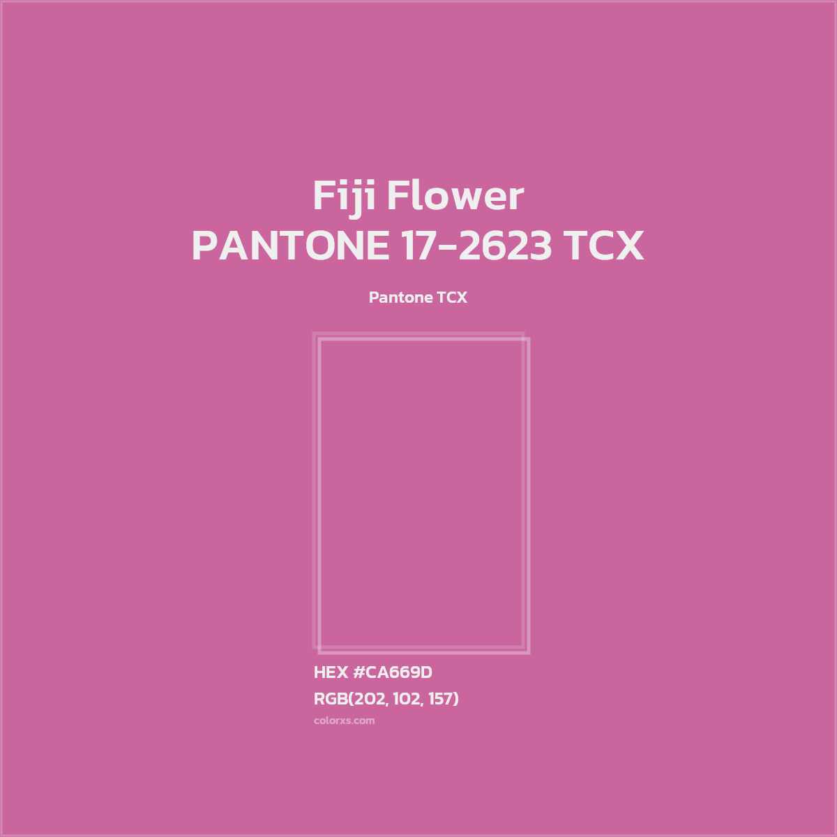 HEX #CA669D PANTONE 17-2623 TCX - Fiji Flower CMS Pantone TCX - Color Code