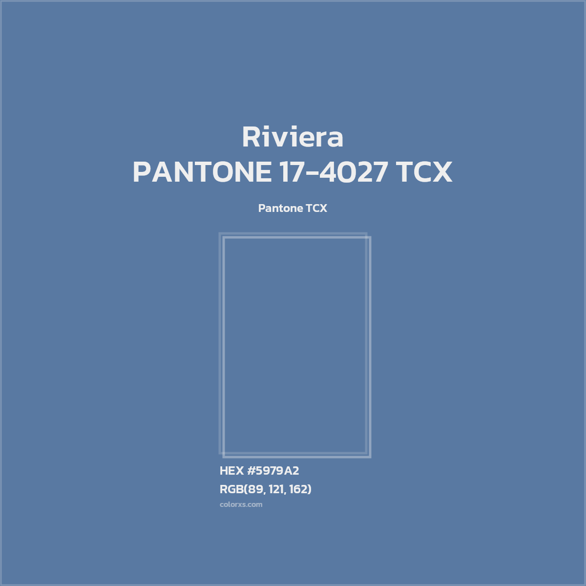 HEX #5979A2 PANTONE 17-4027 TCX - Riviera CMS Pantone TCX - Color Code