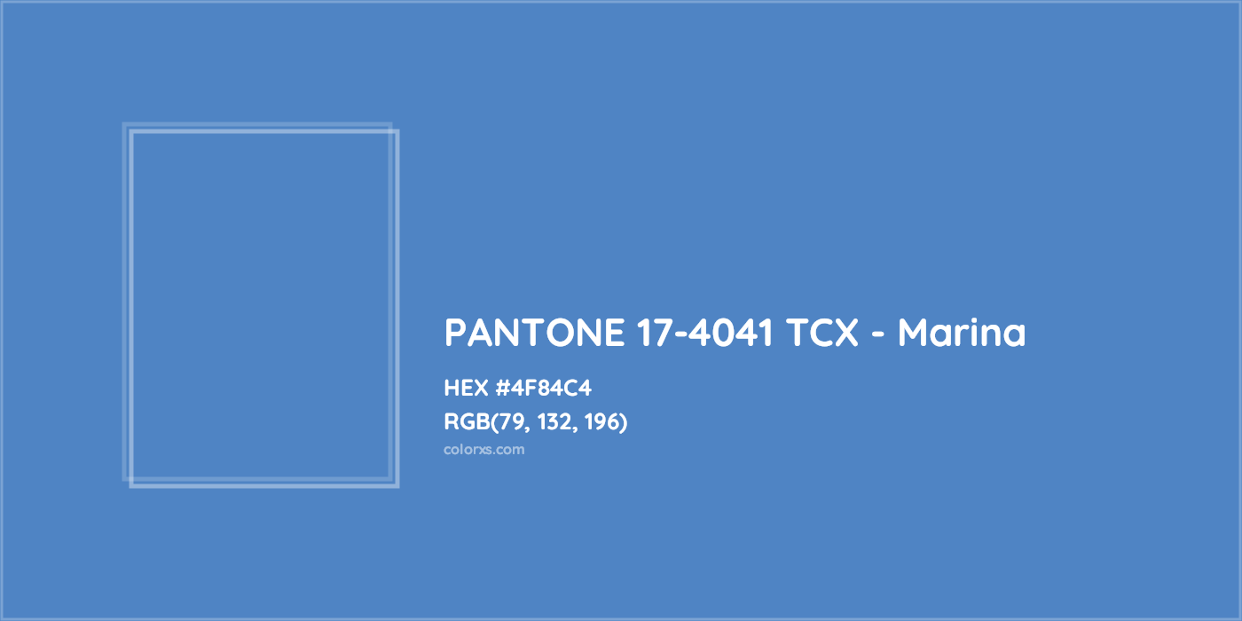 HEX #4F84C4 PANTONE 17-4041 TCX - Marina CMS Pantone TCX - Color Code