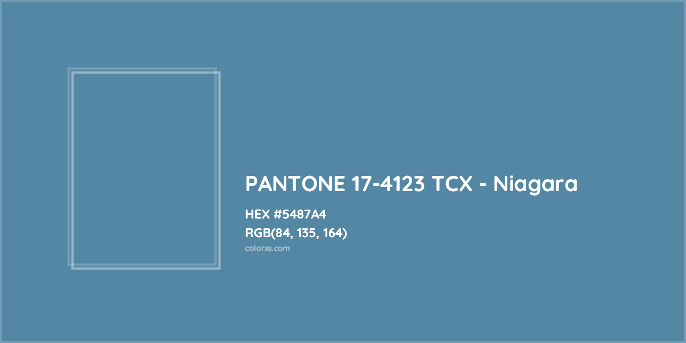 HEX #5487A4 PANTONE 17-4123 TCX - Niagara CMS Pantone TCX - Color Code
