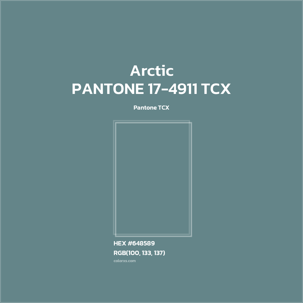 HEX #648589 PANTONE 17-4911 TCX - Arctic CMS Pantone TCX - Color Code