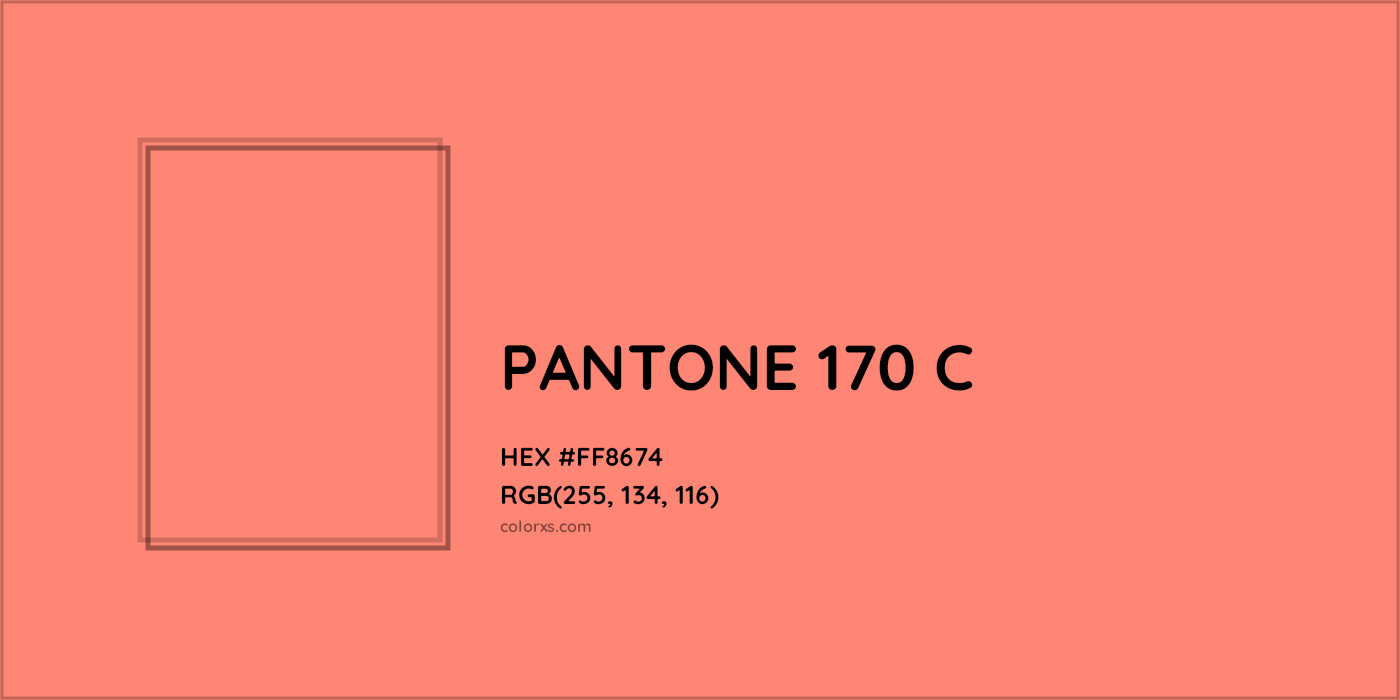HEX #FF8674 PANTONE 170 C CMS Pantone PMS - Color Code