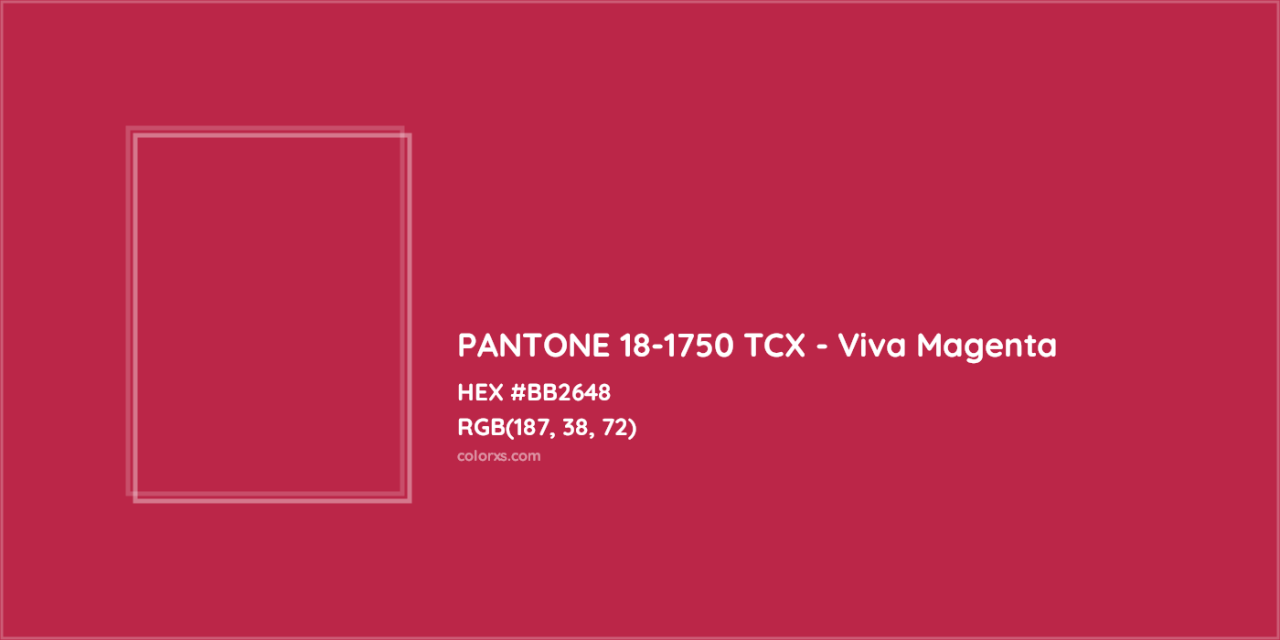 HEX #6667AB PANTONE 18-1750 TCX - Viva Magenta CMS Pantone TCX - Color Code