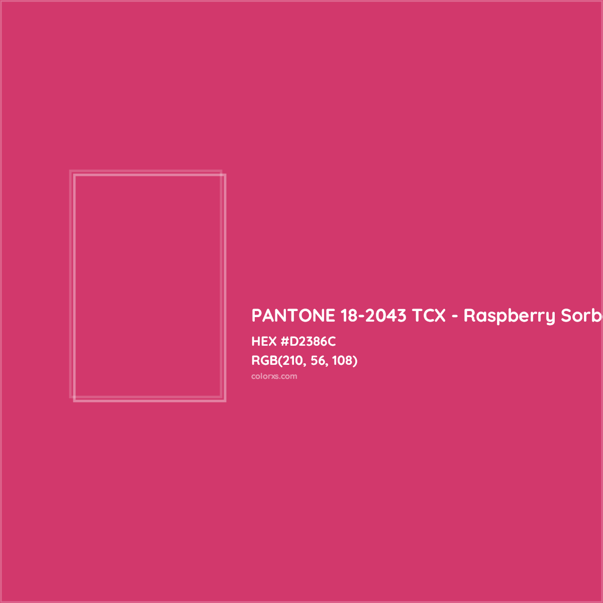 HEX #D2386C PANTONE 18-2043 TCX - Raspberry Sorbet CMS Pantone TCX - Color Code