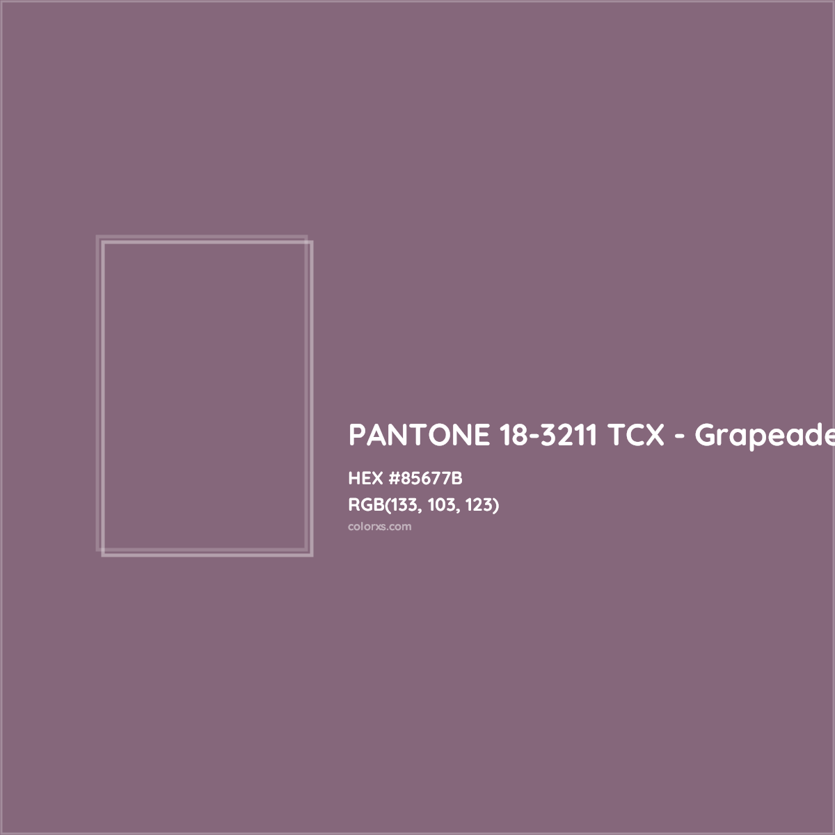 HEX #85677B PANTONE 18-3211 TCX - Grapeade CMS Pantone TCX - Color Code