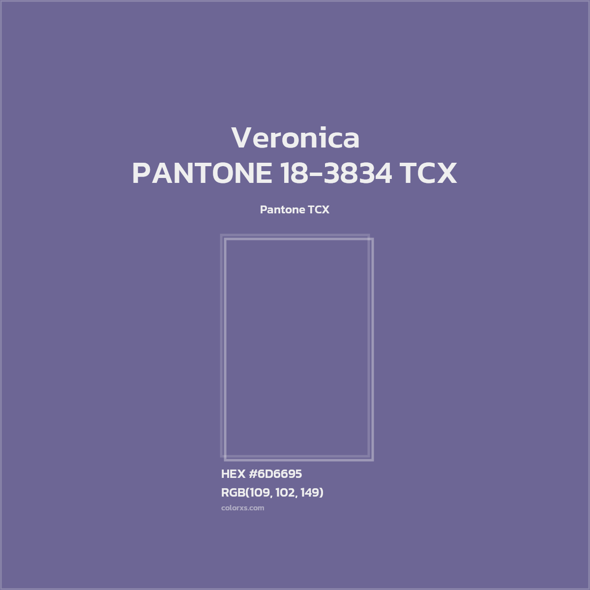 HEX #6D6695 PANTONE 18-3834 TCX - Veronica CMS Pantone TCX - Color Code