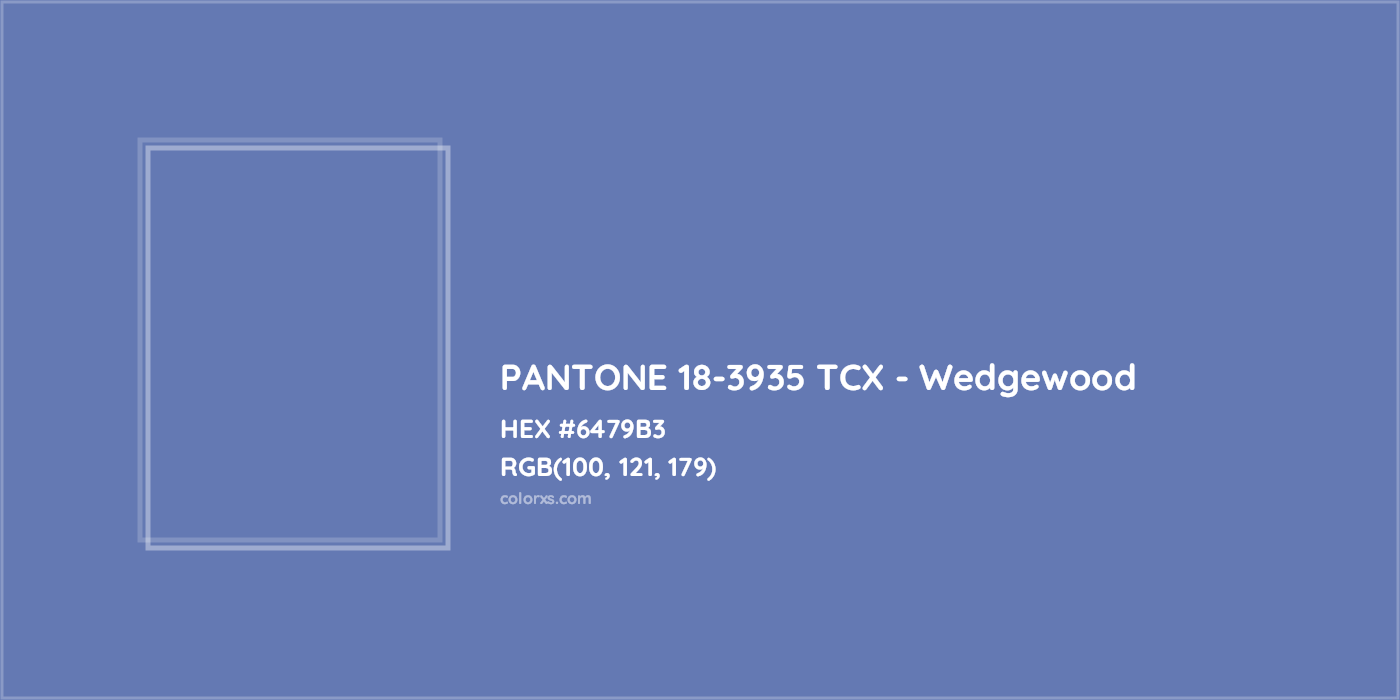 HEX #6479B3 PANTONE 18-3935 TCX - Wedgewood CMS Pantone TCX - Color Code