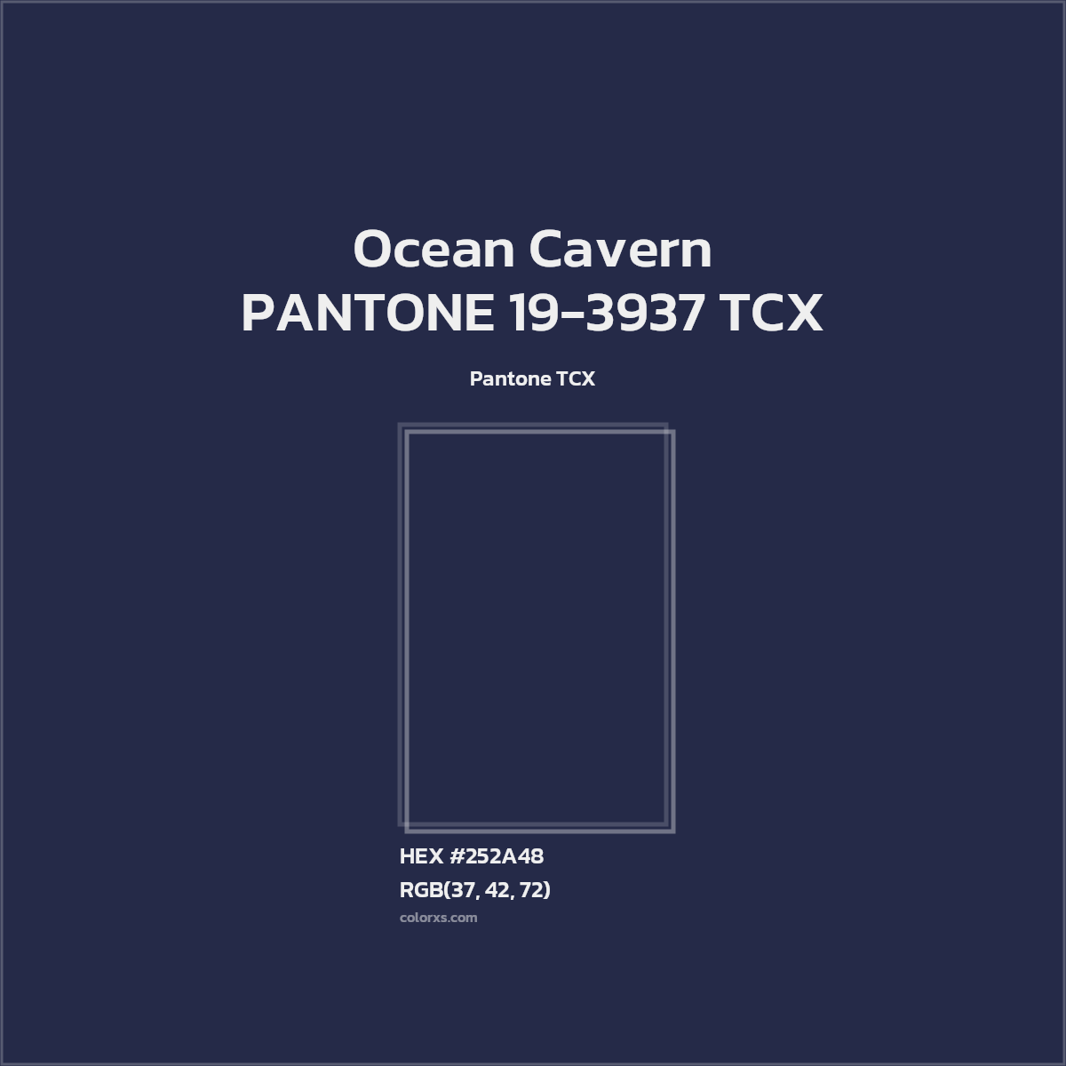 HEX #252A48 PANTONE 19-3937 TCX - Ocean Cavern CMS Pantone TCX - Color Code