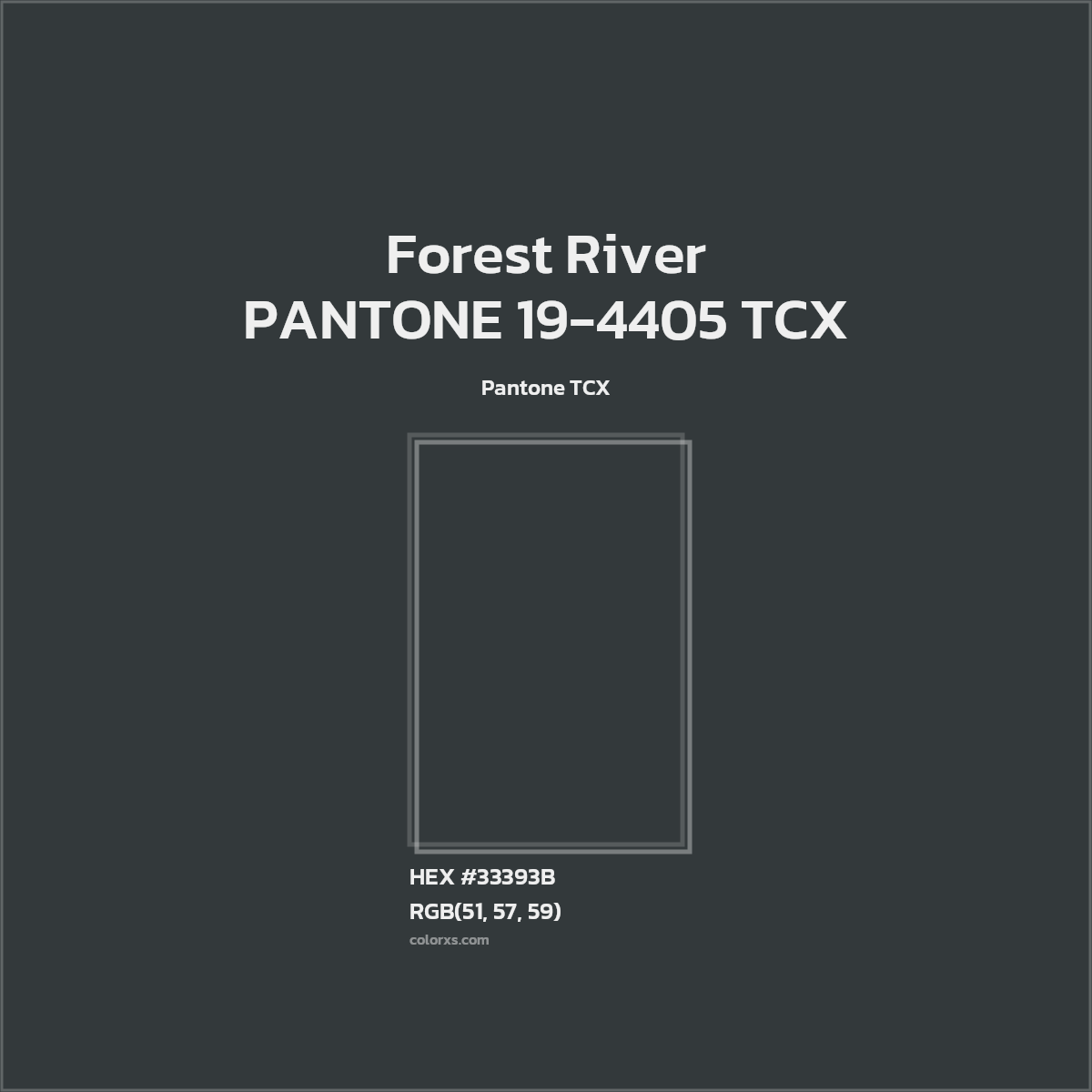 HEX #33393B PANTONE 19-4405 TCX - Forest River CMS Pantone TCX - Color Code