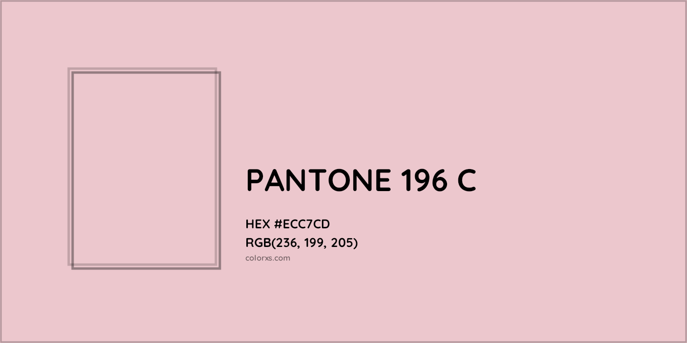 HEX #ECC7CD PANTONE 196 C CMS Pantone PMS - Color Code