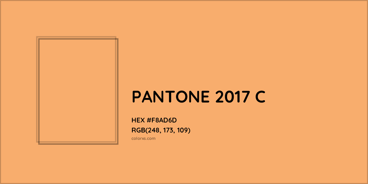 HEX #F8AD6D PANTONE 2017 C CMS Pantone PMS - Color Code