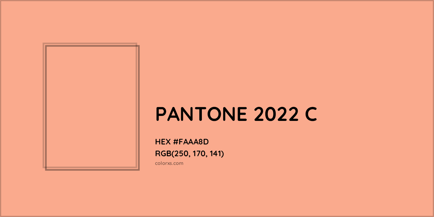 HEX #FAAA8D PANTONE 2022 C CMS Pantone PMS - Color Code