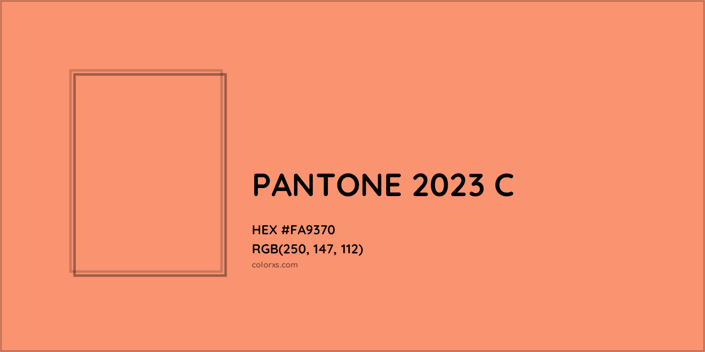 HEX #FA9370 PANTONE 2023 C CMS Pantone PMS - Color Code
