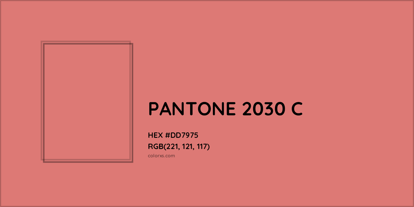 HEX #DD7975 PANTONE 2030 C CMS Pantone PMS - Color Code